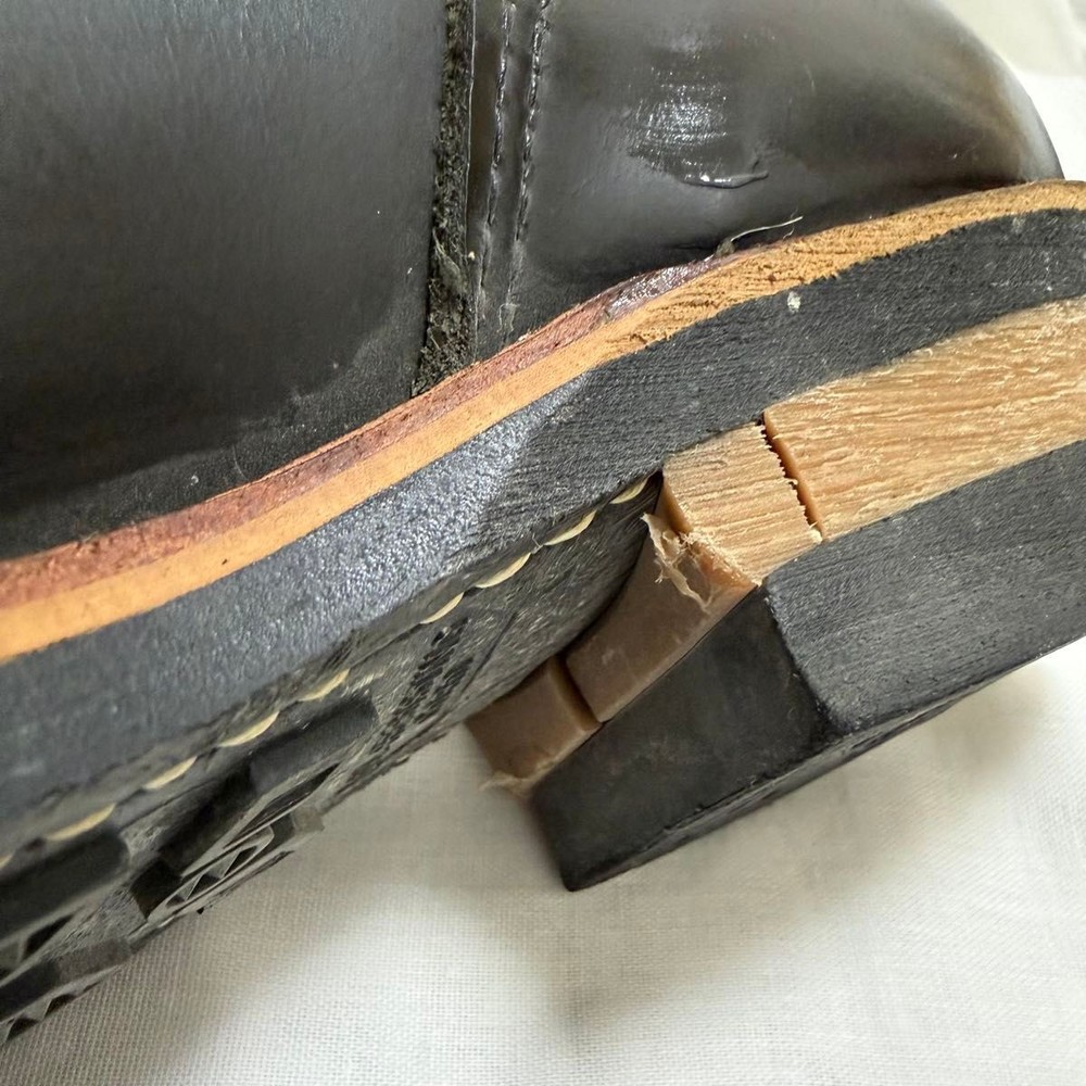 RedWIng Boots 2268 Leather Black Engineer Boots Size8D