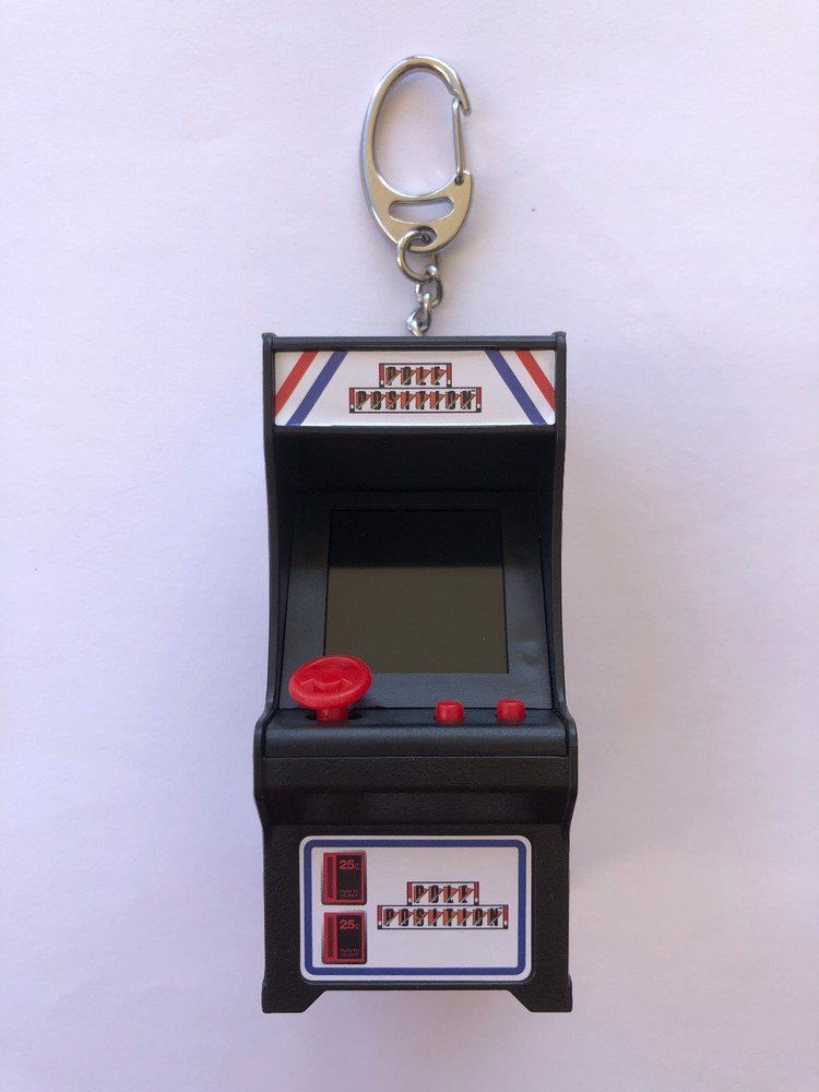 Super Impulse Playable Tiny Arcade Pole Position Arcade Cabinet Keychain