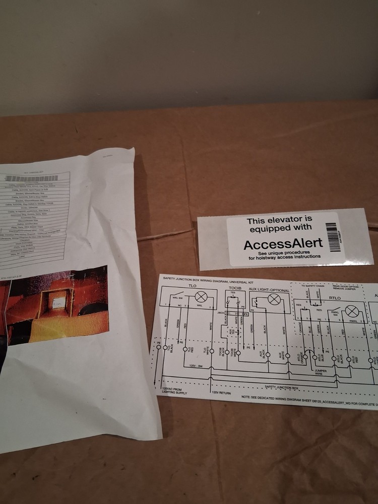 Otis AAA27076HF1 Access Alert Movement Control Warning System For Elevator Car