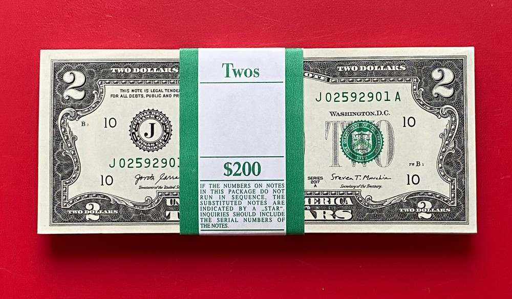 2017 A (1) Two Dollar Bill $2 Note ( KANSAS CITY ) Consecutive ,Uncirculated