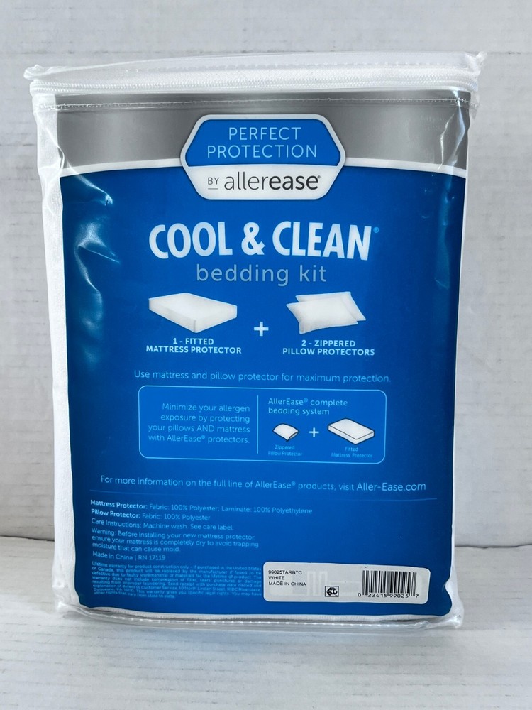 Allerease Perfect Protection Cool & Clean Bedding Kit 3pc - Full - BRAND NEW