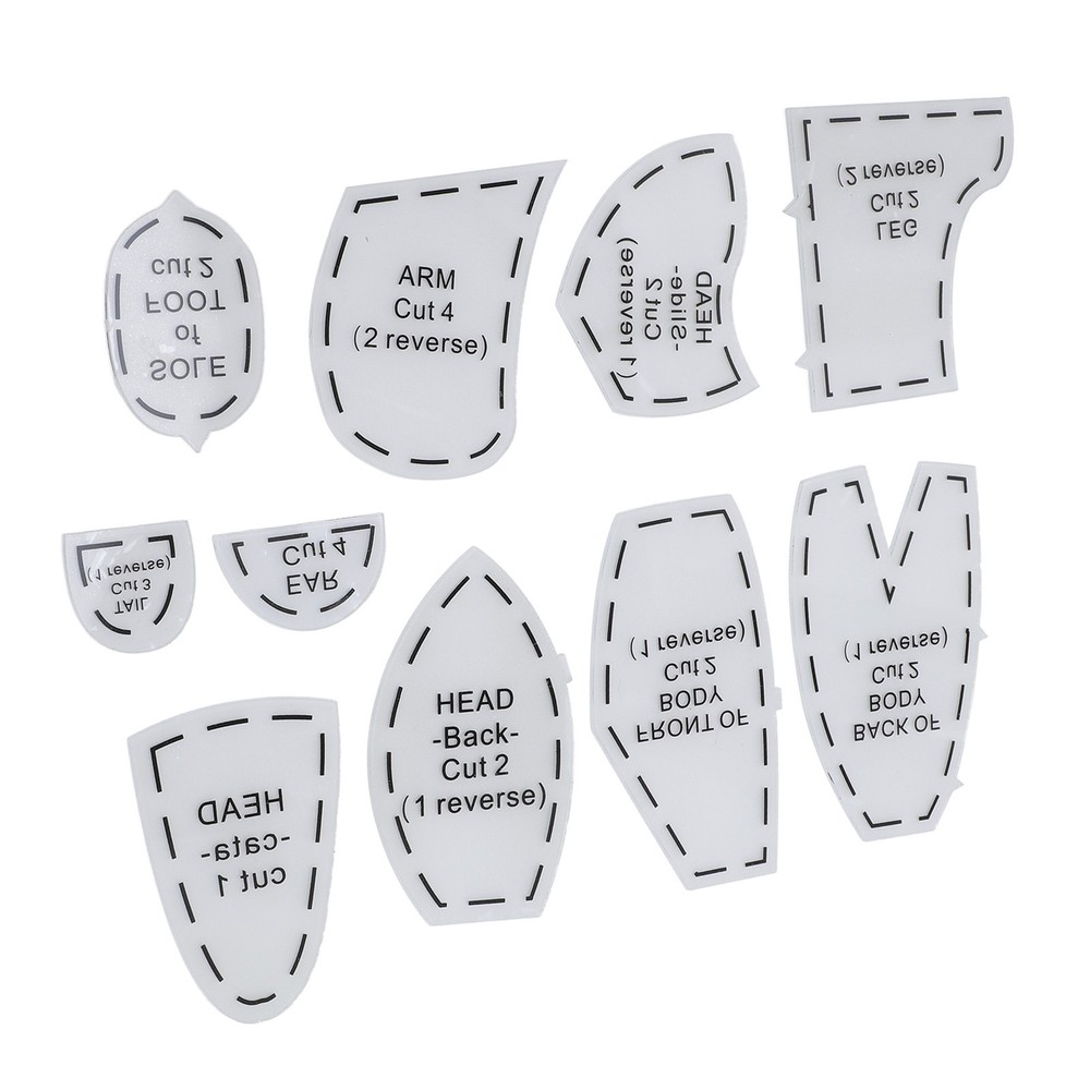 Memory Bear Template Ruler Set Acrylic Memory Bear Sewing Pattern Template Ruler