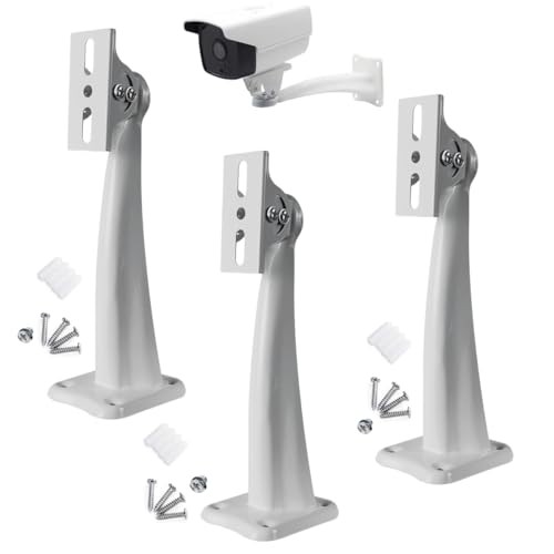 3-Pack CCTV Security Camera Mount Bracket Kit, Indoor Outdoor Wall Ceiling