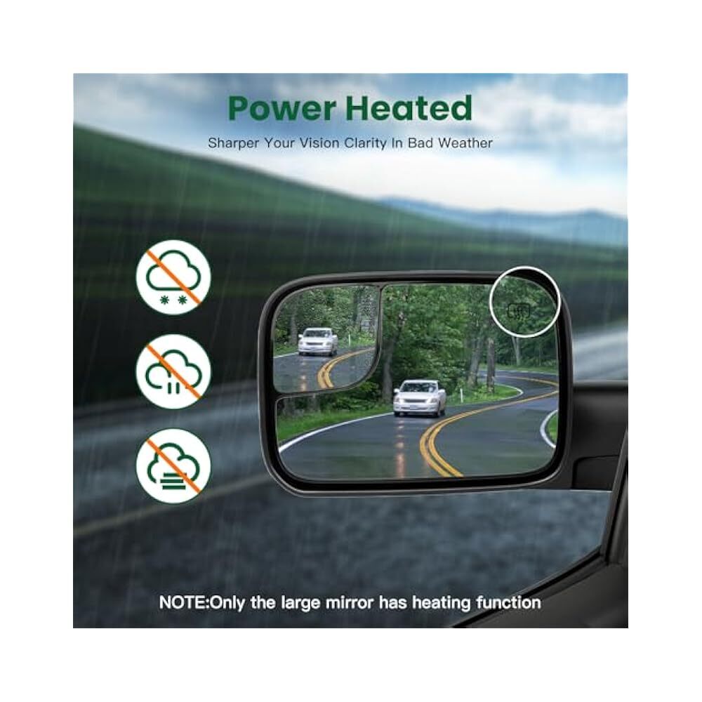 Side Mirror, Power Adjustment & Heating, Passenger Side, Select Fitment