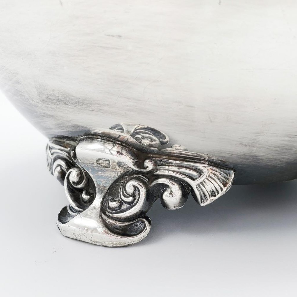 Poole Old English Silver Plated Water Pitcher Baroque Handle