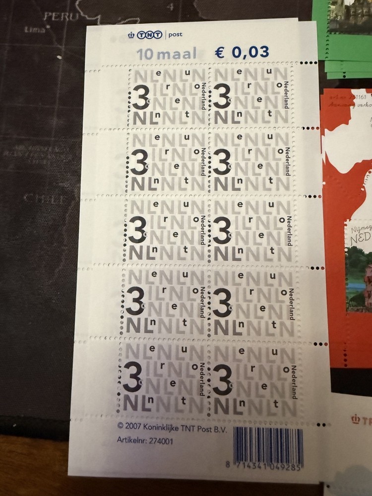 Netherlands postage stamps 7 mini sheets various topics