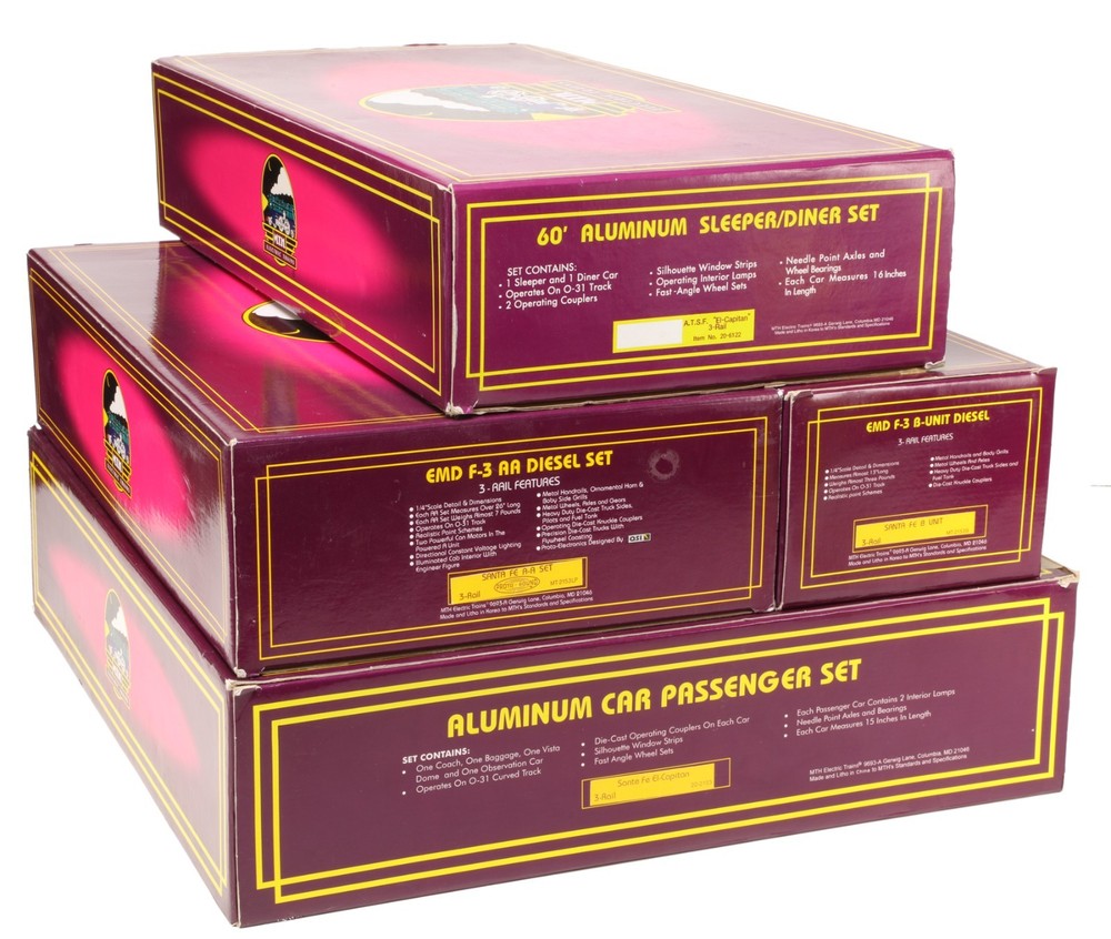 MTH Santa Fe Aluminum Passenger Set