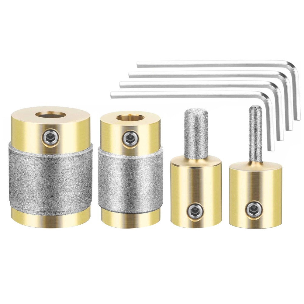 4PCS Diamond Bits for Stained Glass Grinder, Durable Replacement Grinder Heads