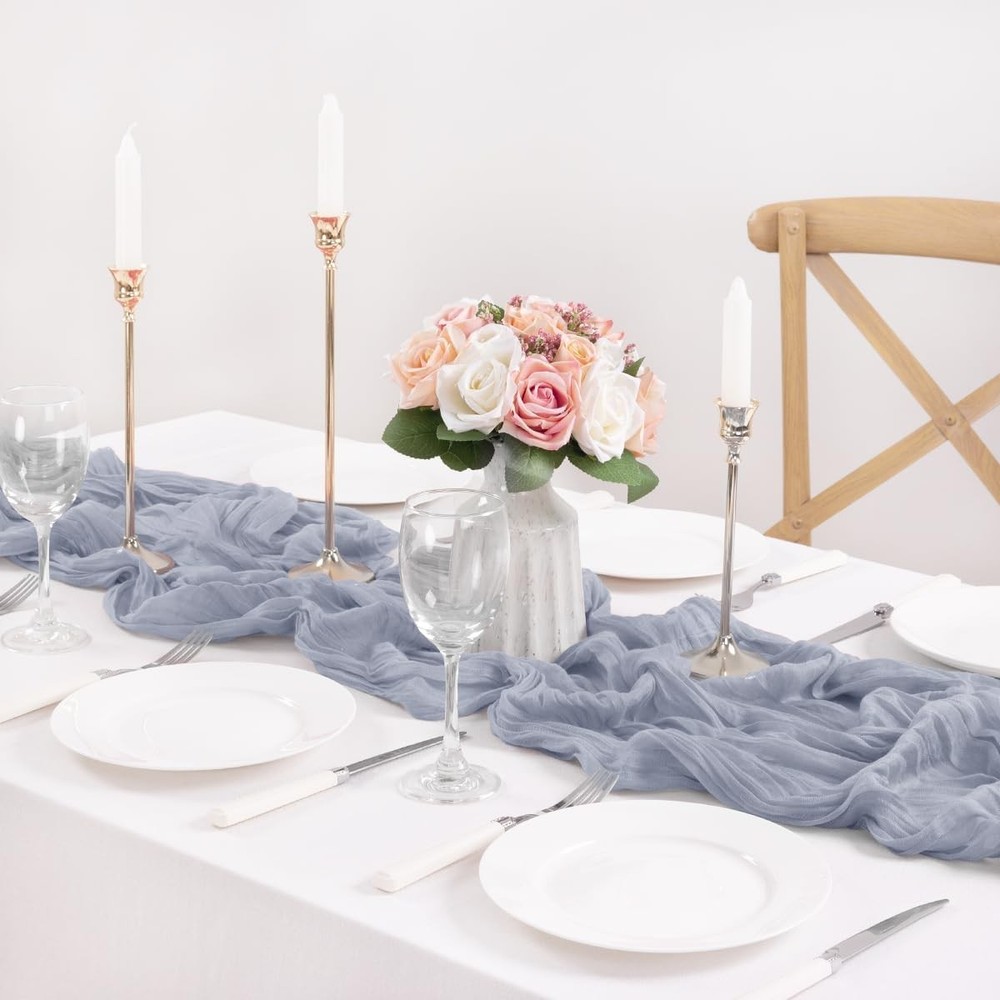 Grey Table Runner Cheesecloth Table Runner 10ft Sheer Rustic Gauze Cheese Clo...
