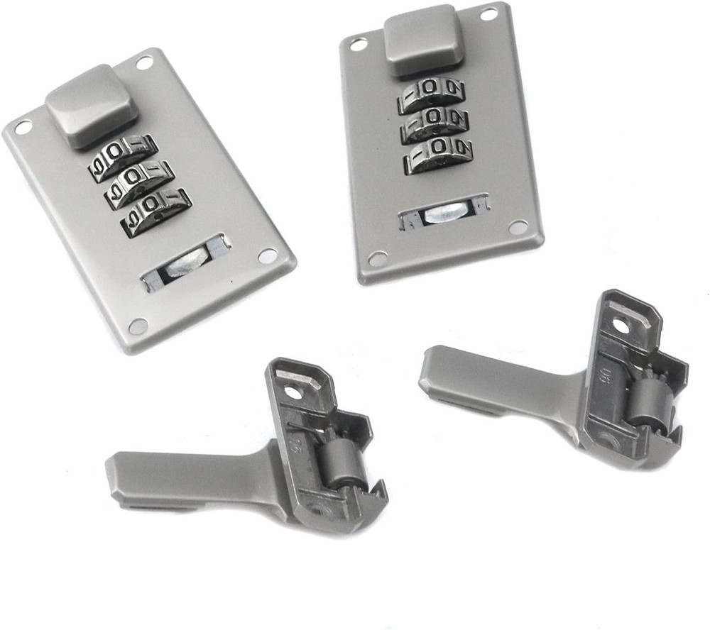 2 Pcs Tool Box Hasp Luggage Combination Lock Briefcase Replacement Lock