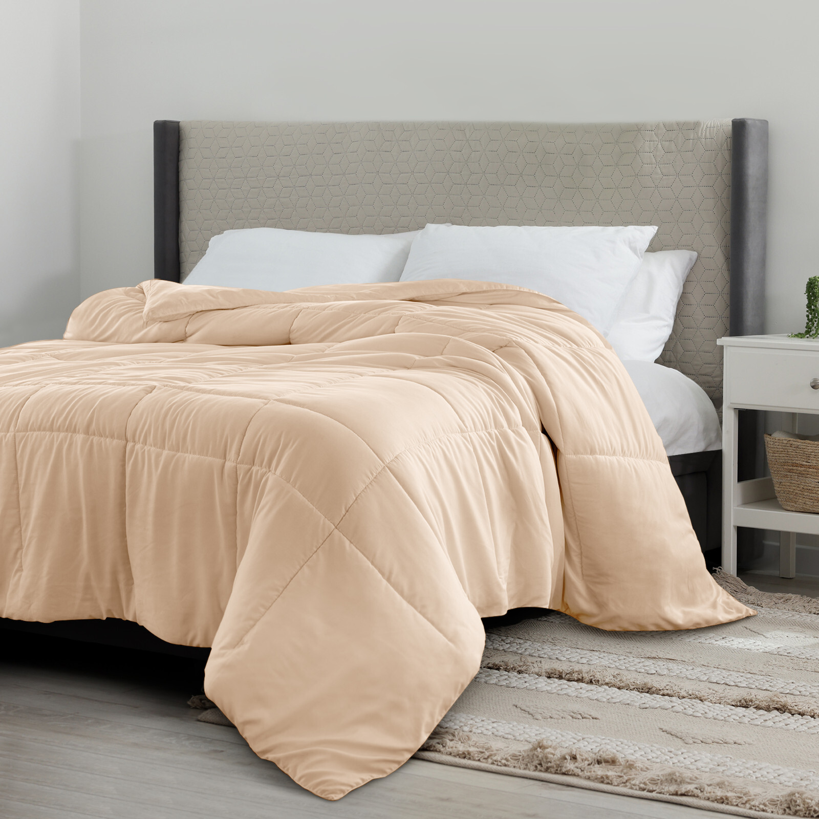 Down Alternative Comforter REVERSIBLE Microfiber Soft Duvet Insert All Seasons