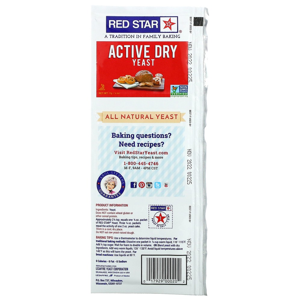 Active Dry Yeast, 0.25 oz (7 g)