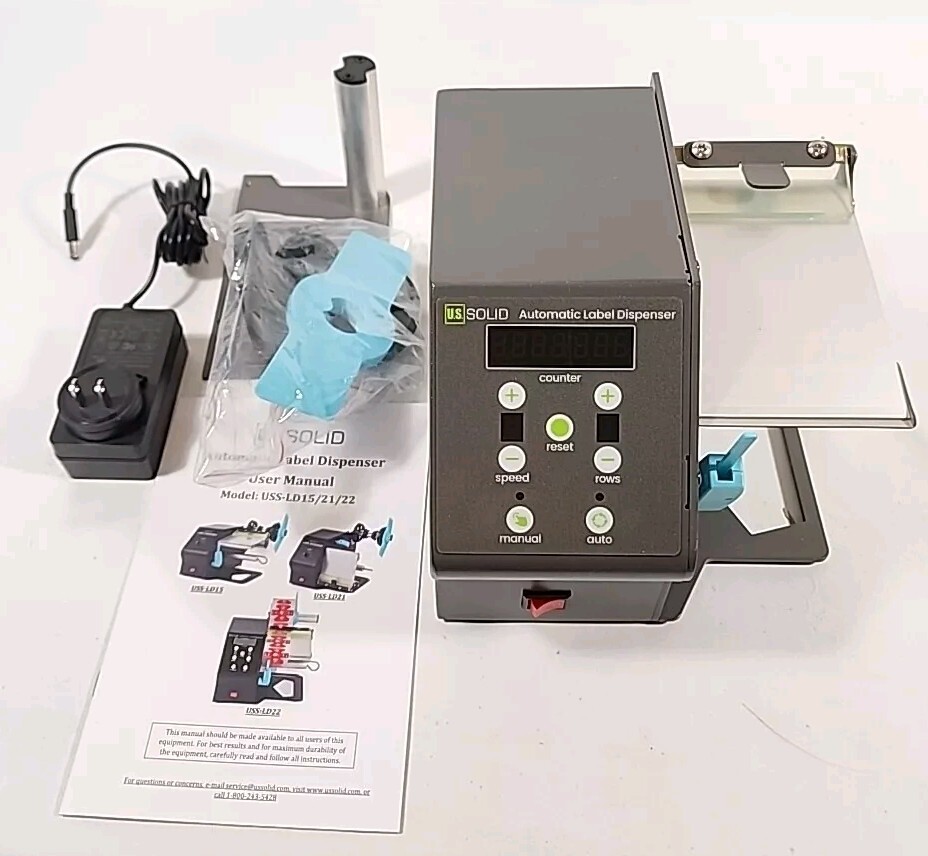 U.S. Solid Automatic Label Dispenser, 9 Speeds, 3.1 Max Width LD22