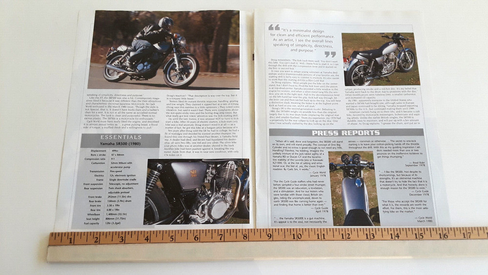 1980 YAMAHA SR500 ORIGINAL 2006 ARTICLE