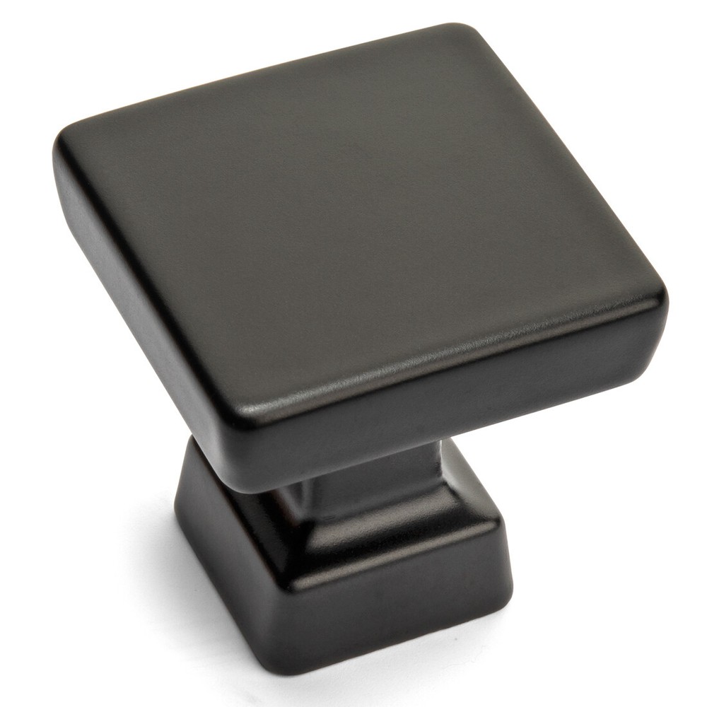 Cosmas Cabinet Hardware Flat / Matte Black Contemporary Knobs #1480FB