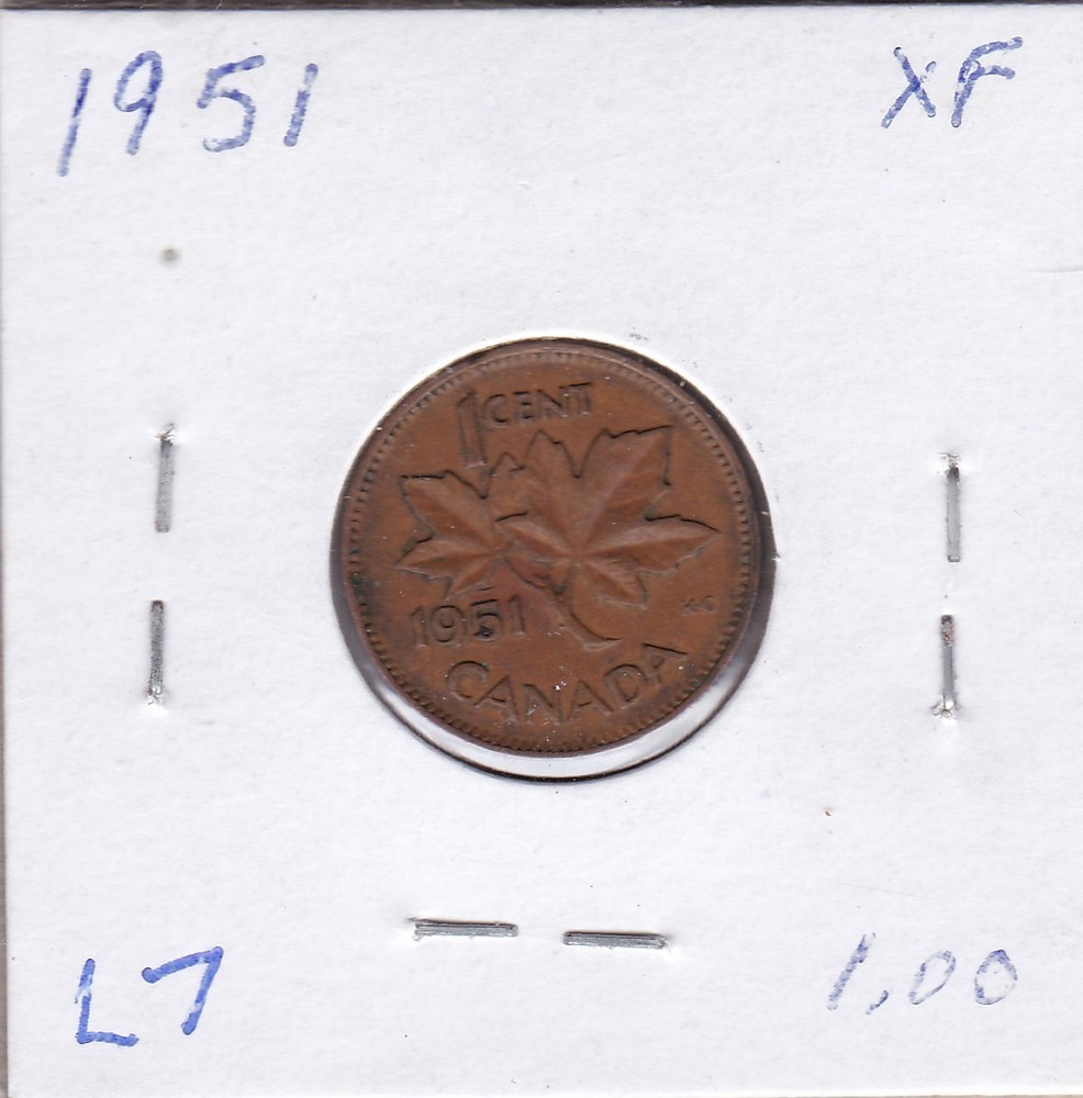 1951 Canada One Cent L7