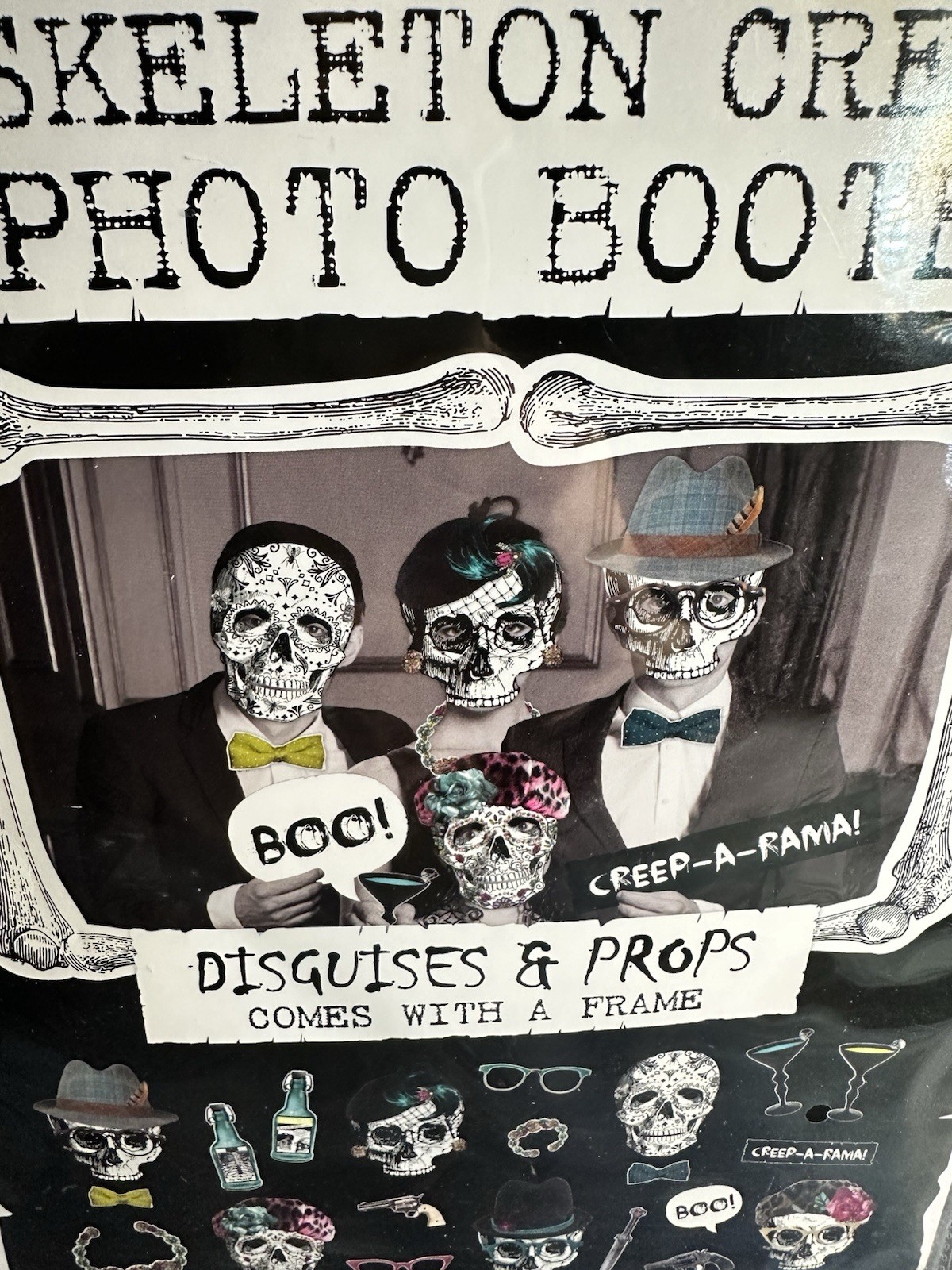 Talking Tables Halloween Skeleton Crew Photo Booth | Paper, 22 Disguises & Props