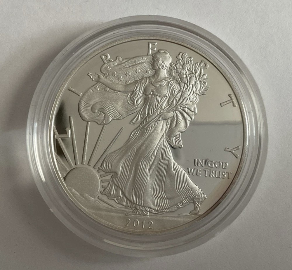 2012-W Proof American Silver Eagle Box, OGP & COA