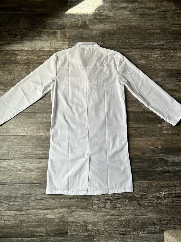 Dickies Pure White Lab Coat Size Extra Small Pockets preowned