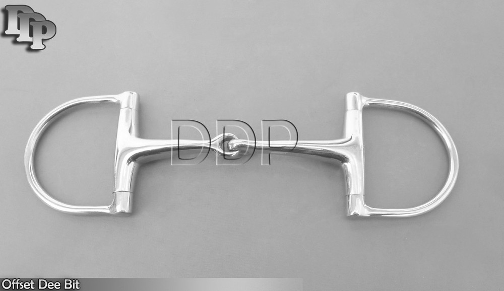 Dee Bit - DD Offset Dee Bit Steel Snaffle Mouth Bit, BT-0100