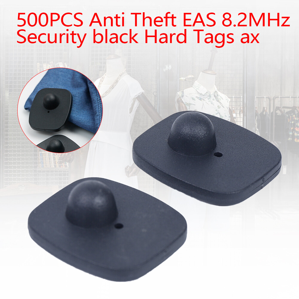 500X EAS Hard Tags Security Lock Tags+Pin Anti Theft Clothing Magnetic Buckle