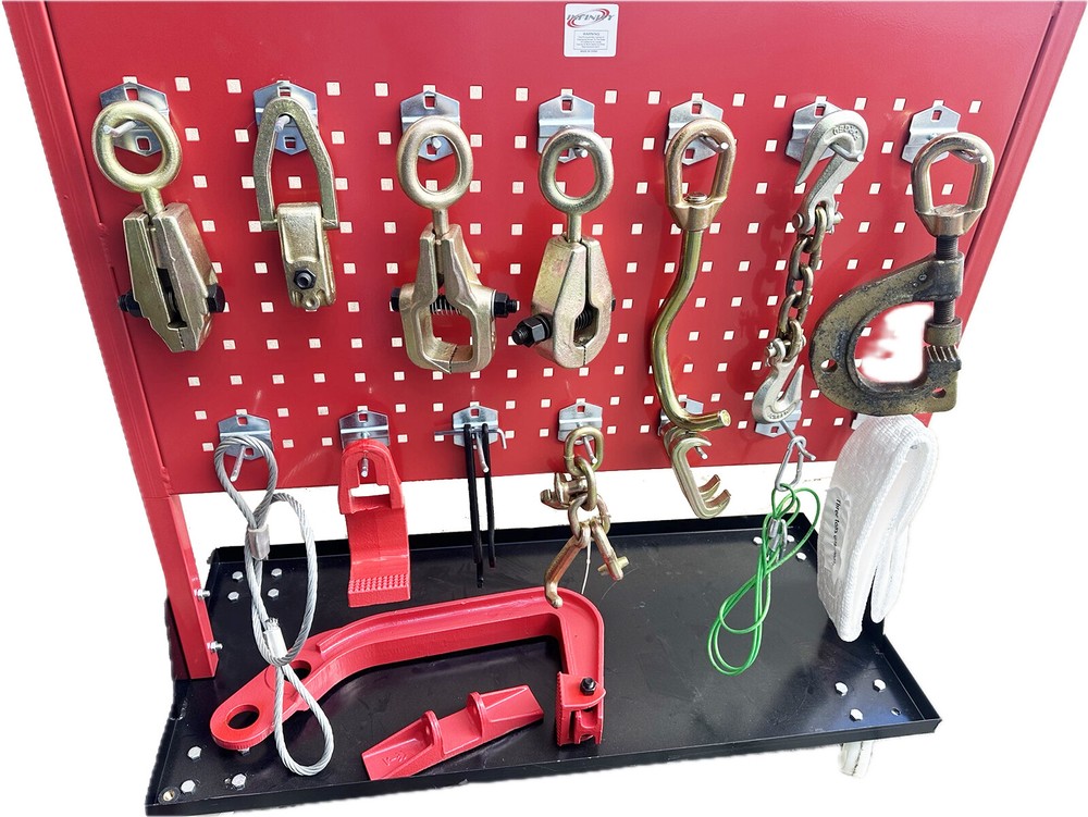 15pcs Auto Body Frame Machine Pulling Tool & Clamps Set w/Portable Hanging Board