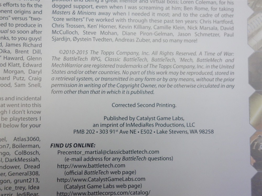 Battletech RPG: A Time of War (35005)