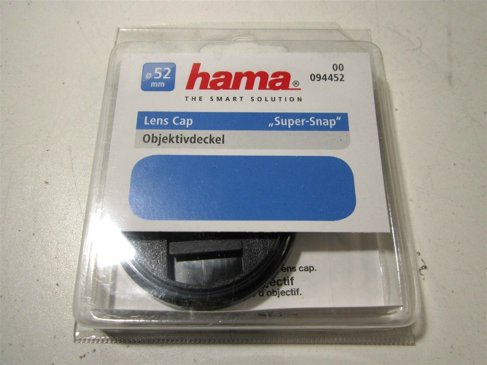 Hama (94452) 52mm Black Plastic Protective Snap-on Universal Camera Lens Cap