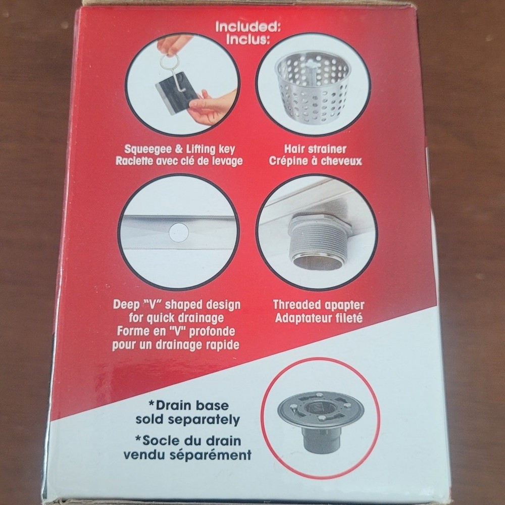 4" × 4" Stainless Steel Square Shower Drain – Square Pattern Cover