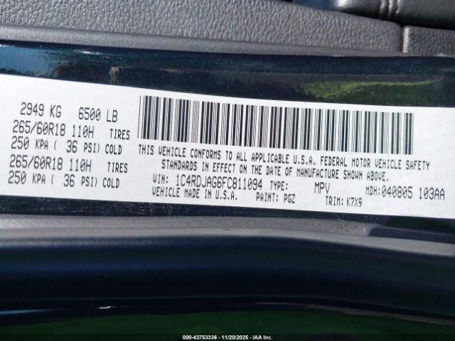 Fob/Remote Three Button Fits 11-20 JOURNEY 12739996