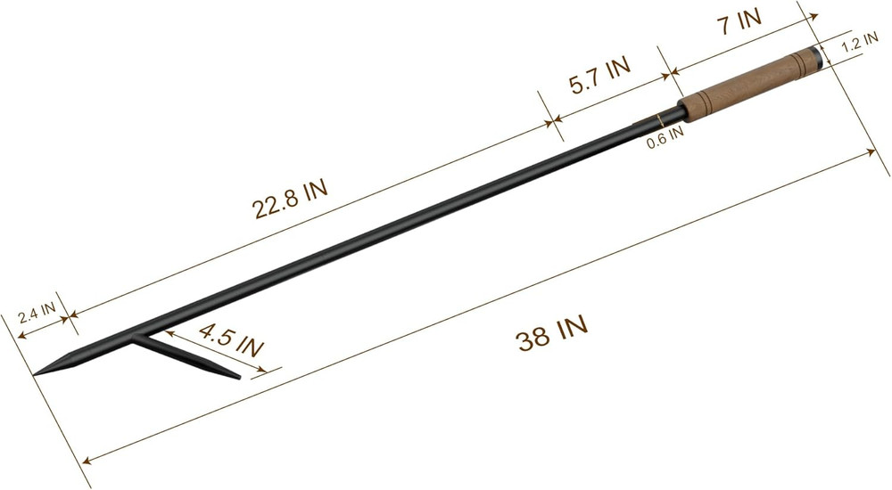 38 Inch Fire Poker with Blow Poke Function, Extra Long Campfire Poker Tool with