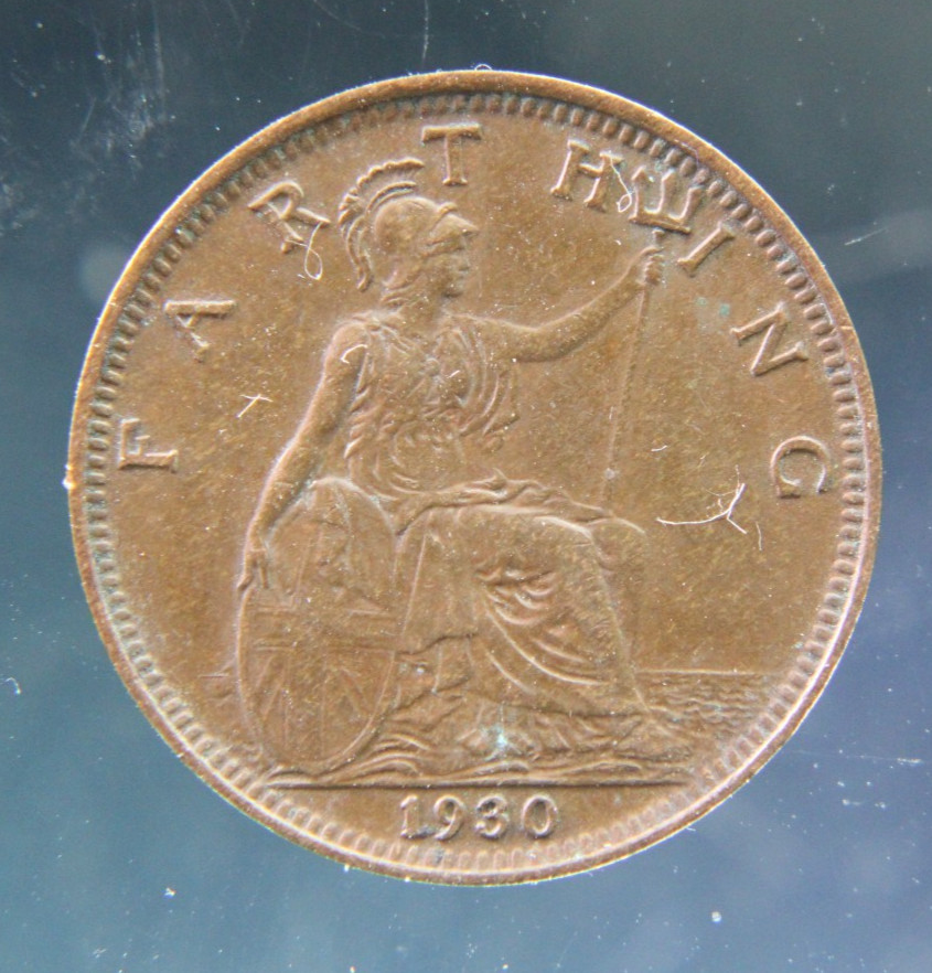 Great Britain, Farthing, 1930 bronze coin