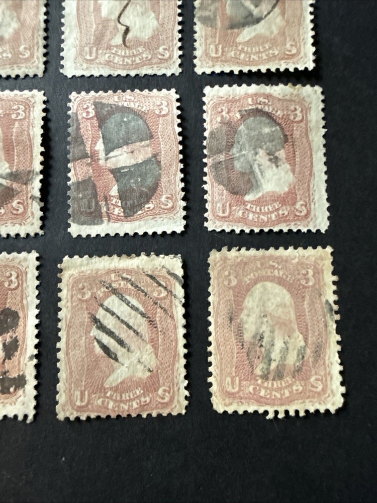 US Scott #65 X 9 Some Fancy Cancels