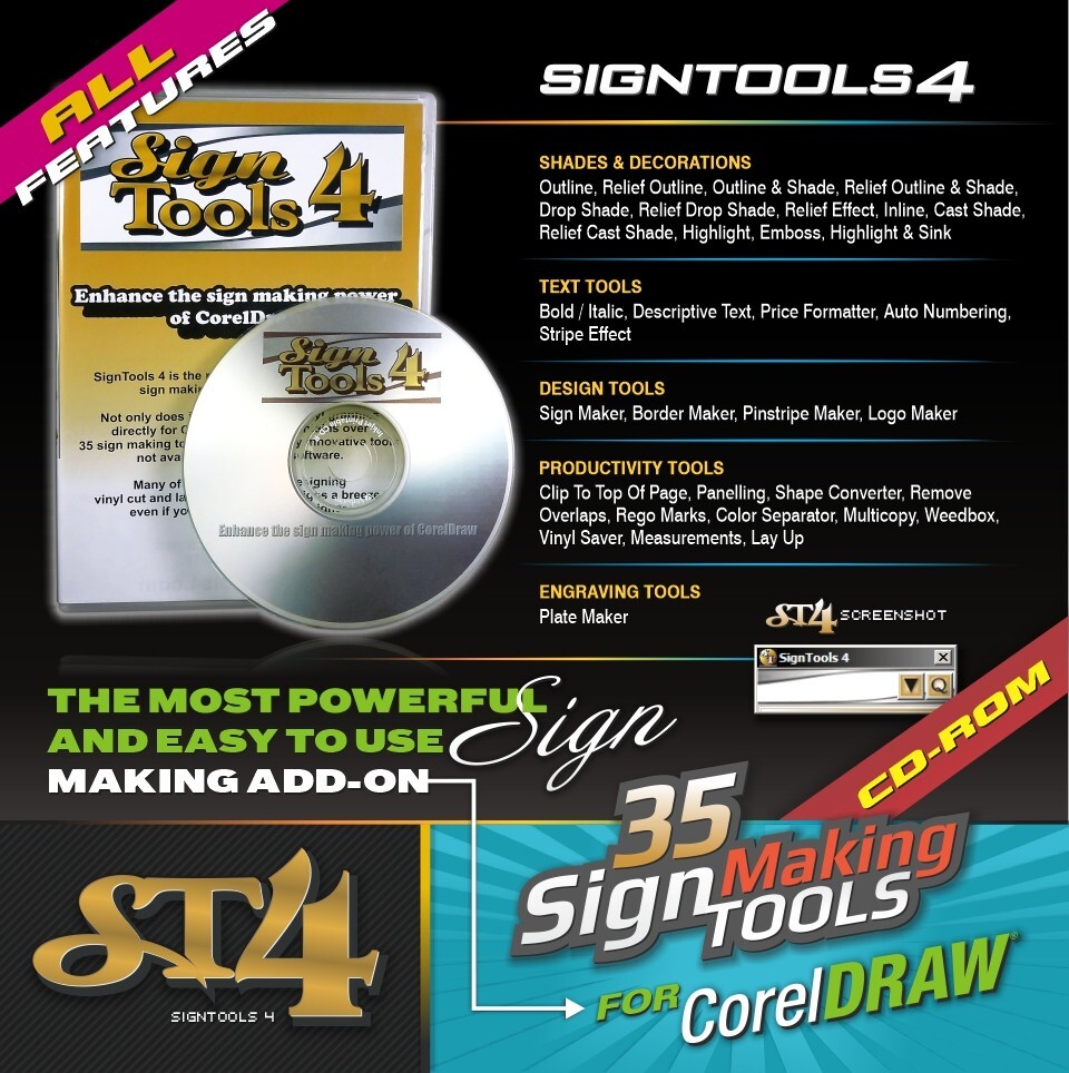 Sign Making Vinyl Cutting Software -  SignTools 4 CorelDRAW & Adobe illustrator