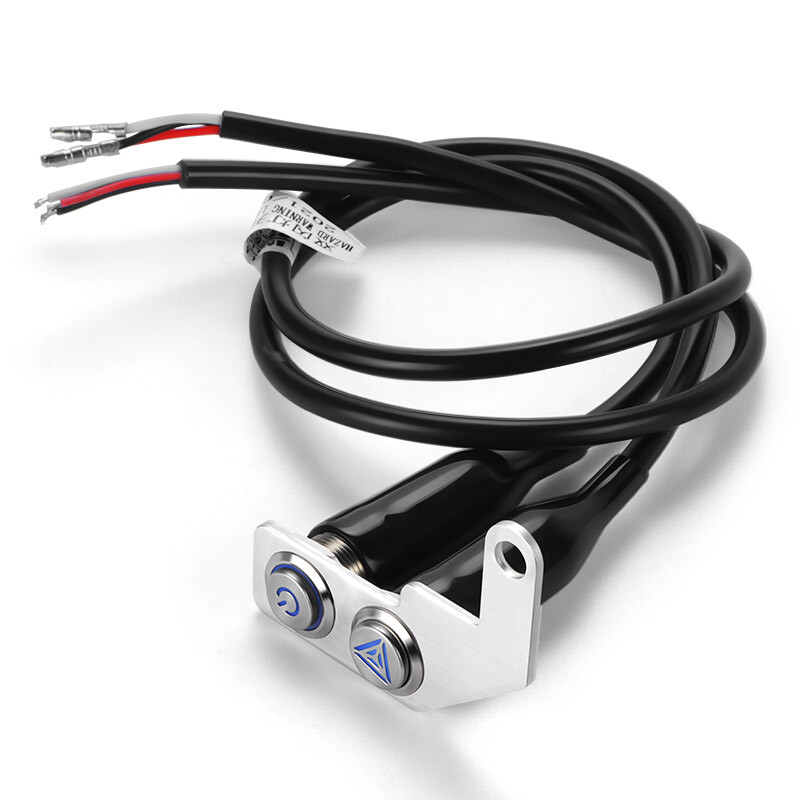 LED Motorcycle Switch ON/OFF Handlebar Push Dual Button 12V Headlight Fog Light
