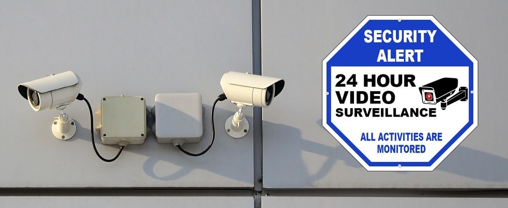 Aluminum '24 Hour Video Surveillance' Warning Signs - Highly Reflective - 2 Pack