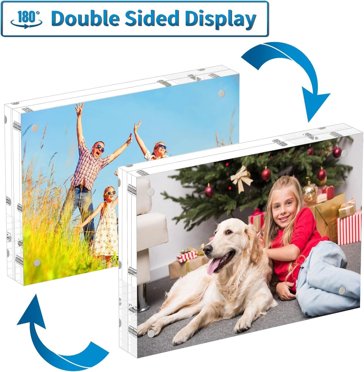 6 Pack Acrylic Picture Photo Frame Magnetic 4x6 Clear Free standing 4x6“