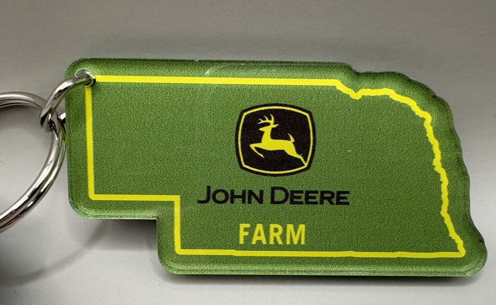 John Deere Farm Nebraska Keychain NWT
