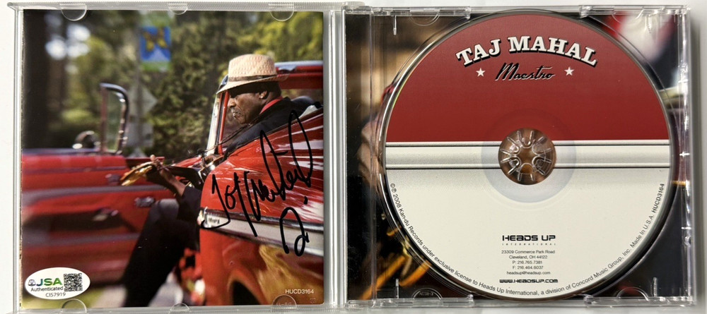 Taj Mahal Signed Maestro CD Insert Autographed JSA COA Blues Legend
