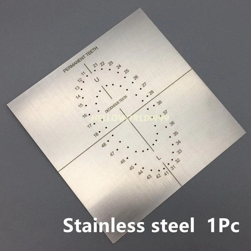 3 Pcs Dental Rubber Dam Frame Punch Template Fit for Endo Lab Instruments