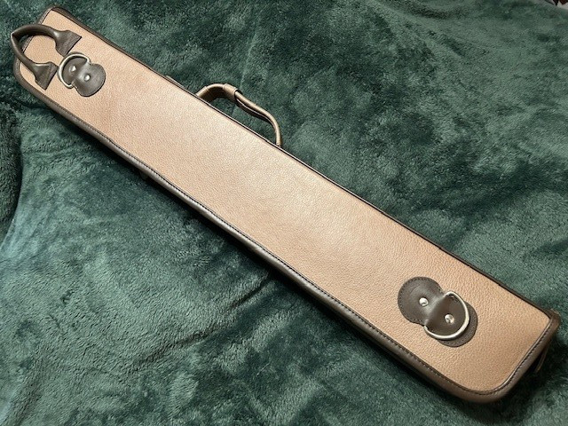 Gil Castillo Soft CUE CASE 4x8 Two Tone Brown Leather.