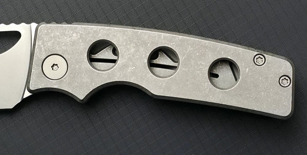 OZ Machine Co Roosevelt Speed Holes - Stonewashed Titanium / XHP Blade
