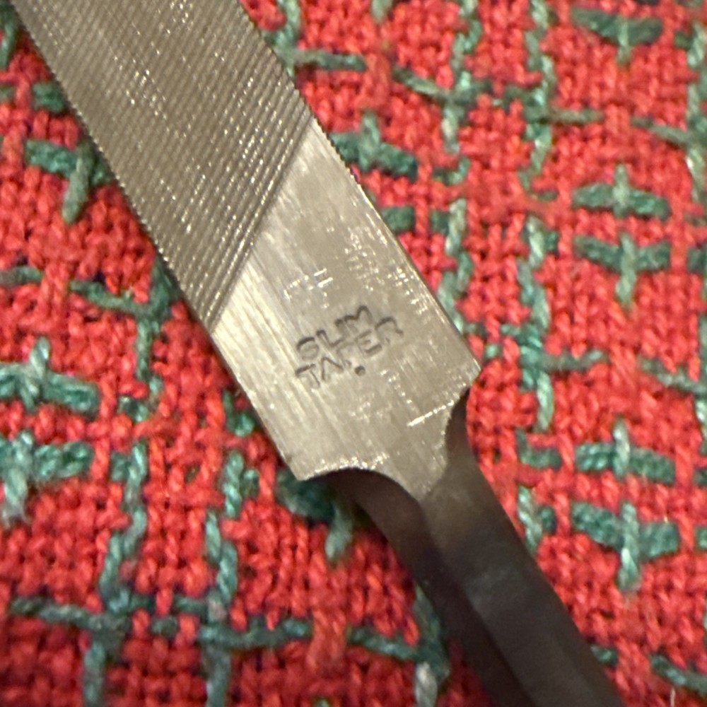 Vintage NICHOLSON 7" Slim Taper File Three Square Triangular USA 🇺🇸 New NOS