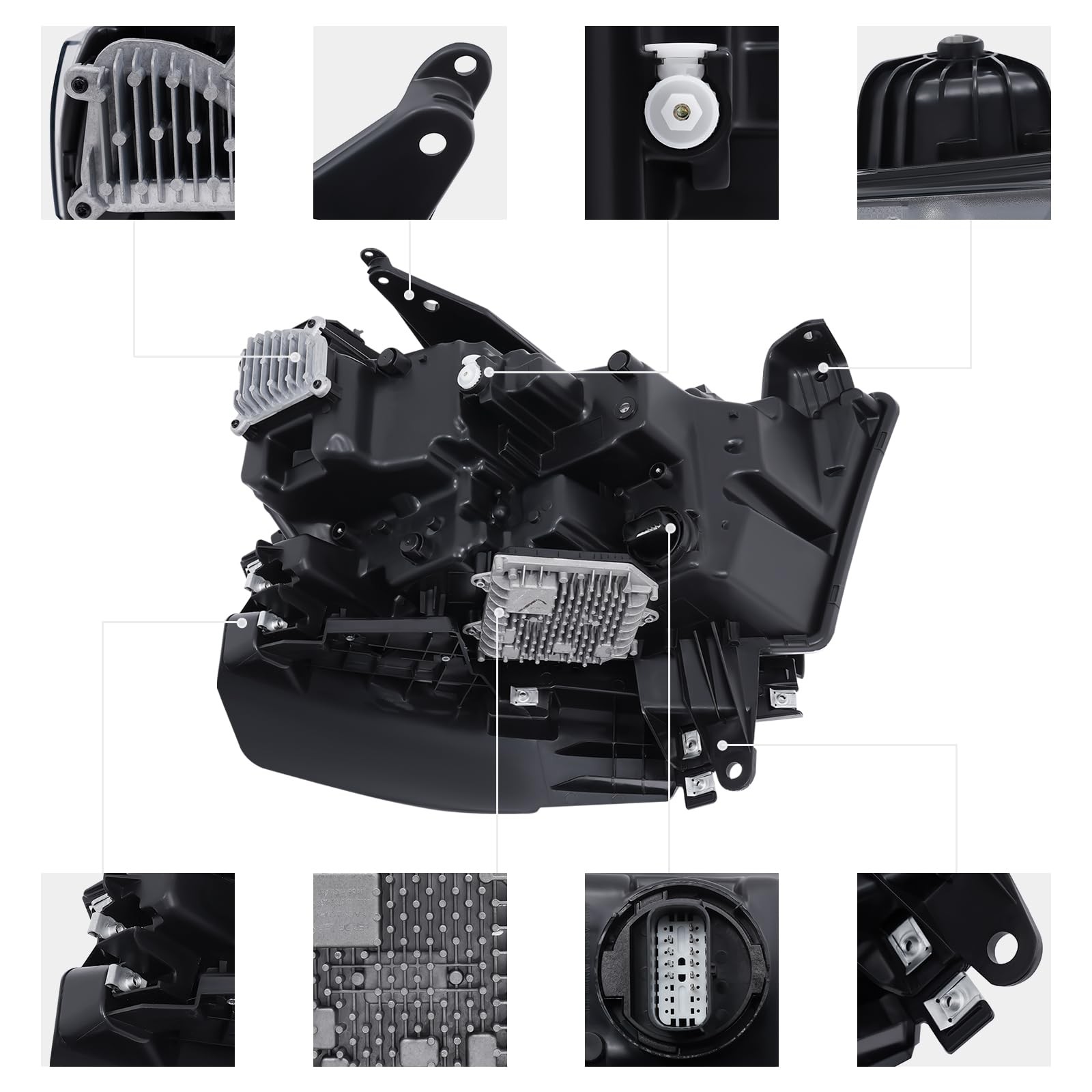 Front Headlight Assembly Only for 2019-2022Ram 1500 Laramie Longhorn Left Side