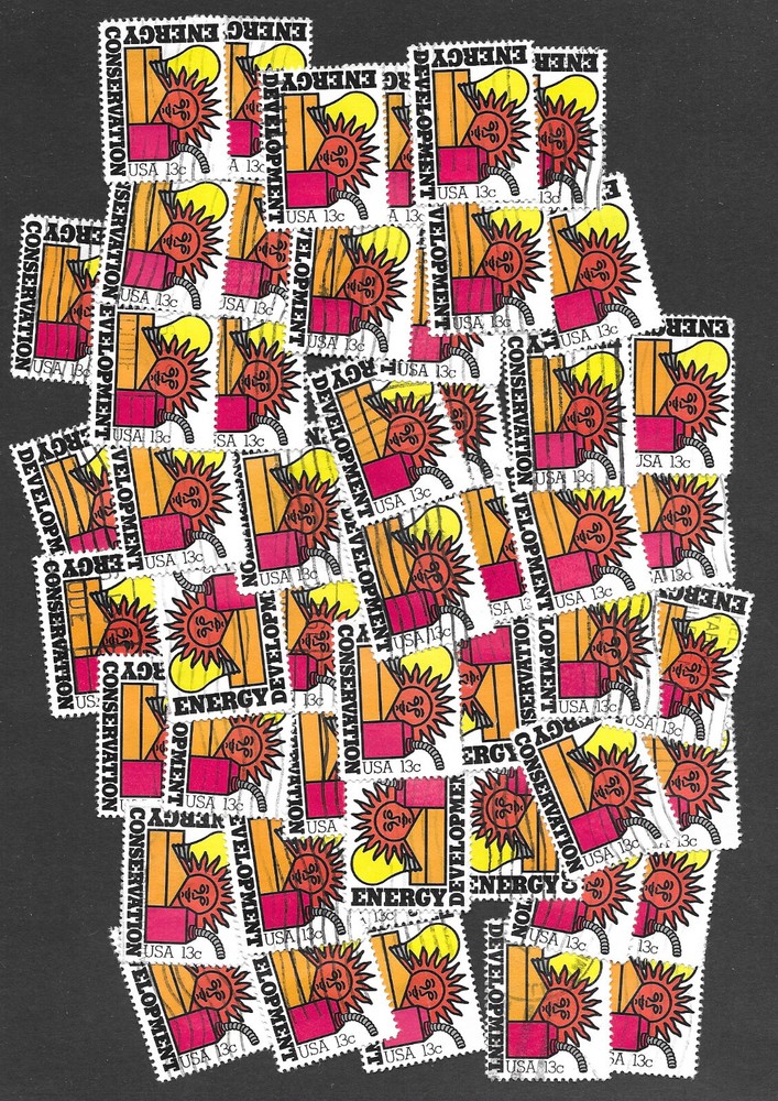 US Postage Stamps for Crafting- Scott 1723 - 50 Energy Conserv - Multicolored
