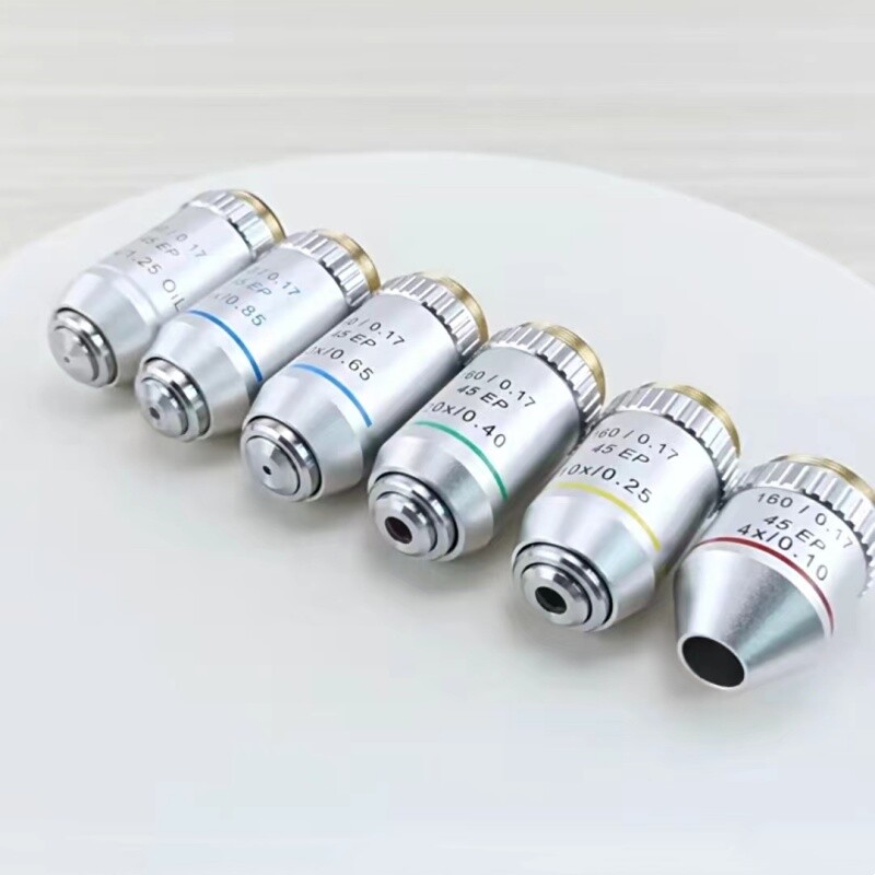 4X 10X 40X 100X Biological Microscope Semi Plan Achromatic Objective Lens 195