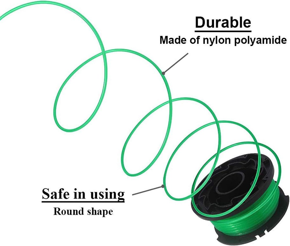 7Pack+1Cap For Black & Decker GH3000 SF-080 Grass Trimmer Replacement Spool Line