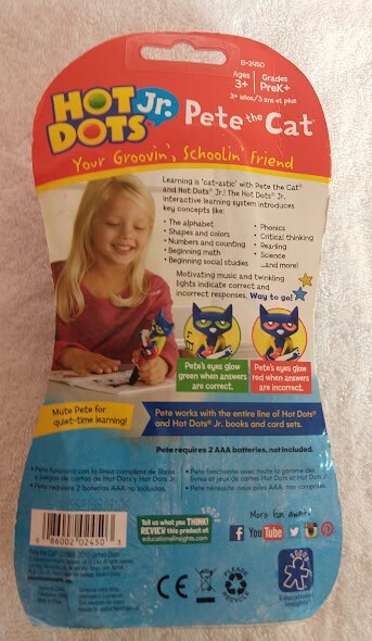 Educational Insights Hot Dots Jr Pete The Cat Interactive Learning System NEW