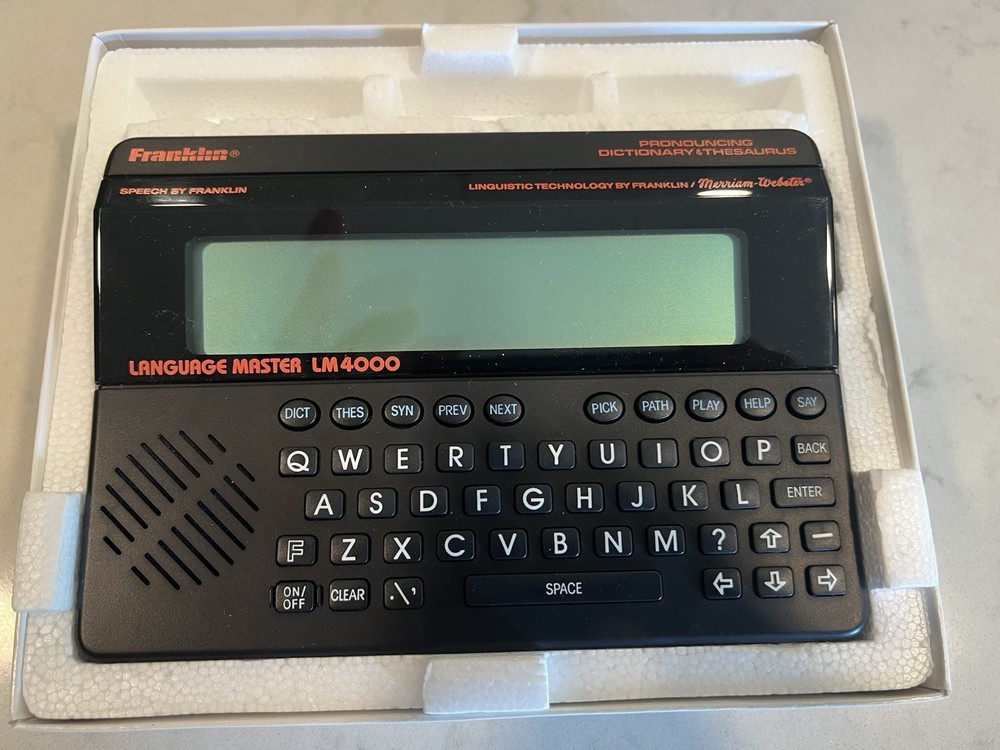 Language Master Franklin LM4000 Talking Pronouncing Dictionary Thesaurus Tested