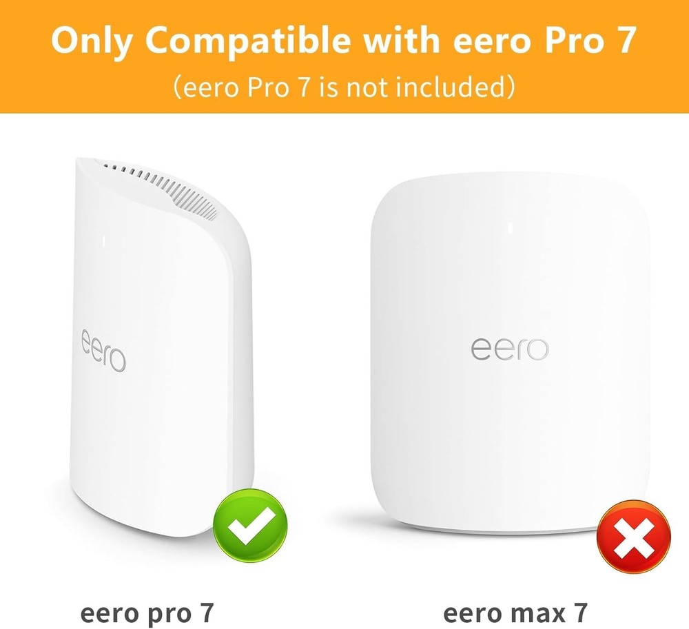 eero Pro 7 Wall Bracket - Space-Saving Mount for Mesh System